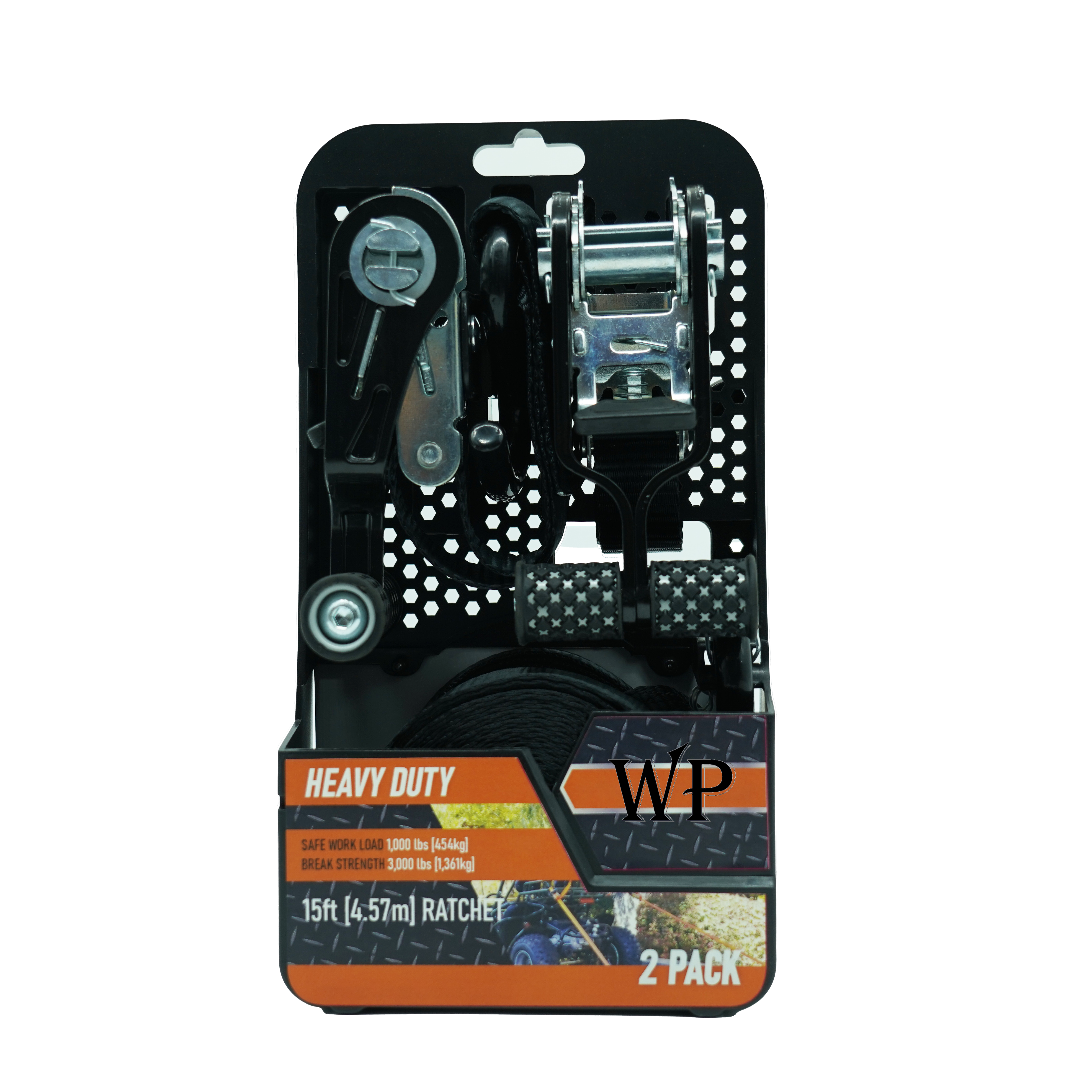 Heavy Duty – 15FT 1500LB Ratchet Straps